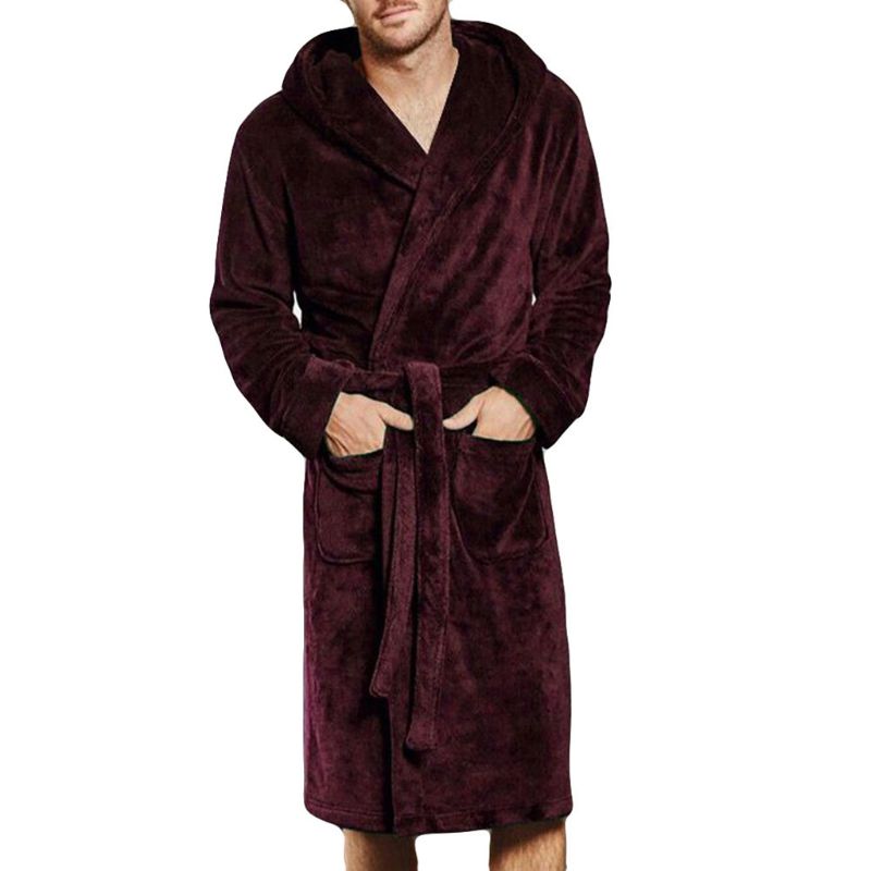 Nylon Hooded Bathrobe – Lightweight Unisex Bath Robe for Men & Women