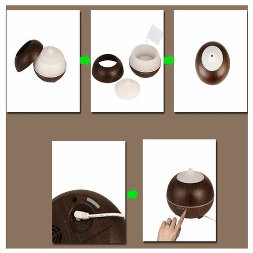 Mistyrious Essential Oil Humidifier – Natural Oak Wood Design