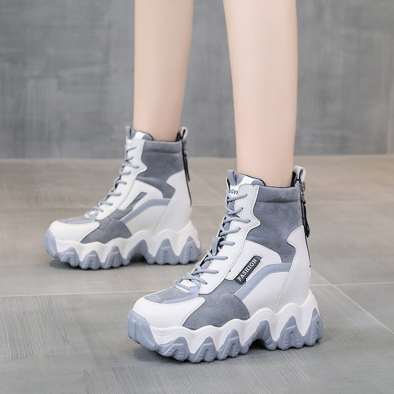 Thick-soled Mid-tube Martin Boots Women's Trendy Cool Fashion