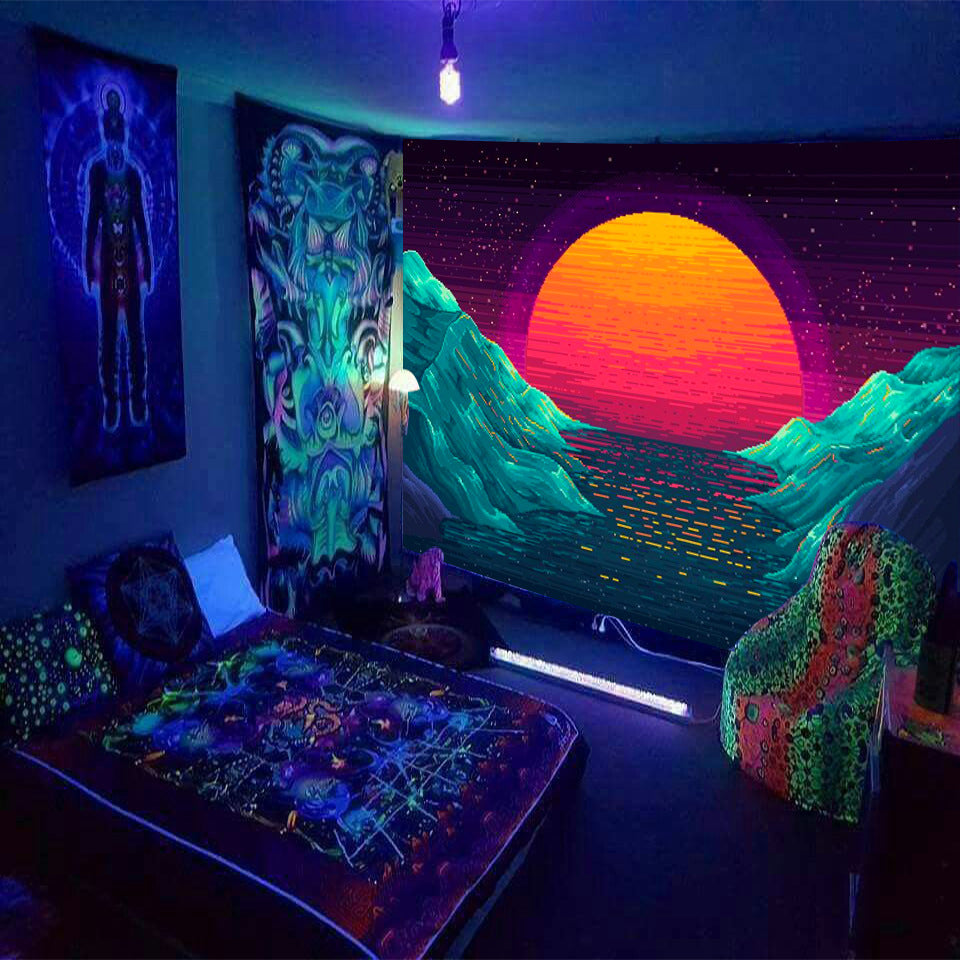 Fluorescent Tapestry Game Dormitory Living Room Decoration Hanging Cloth