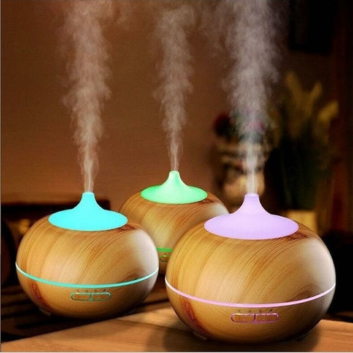 Mistyrious Essential Oil Humidifier – Natural Oak Wood Design