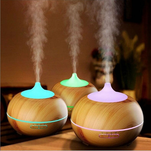 Mistyrious Essential Oil Humidifier – Natural Oak Wood Design