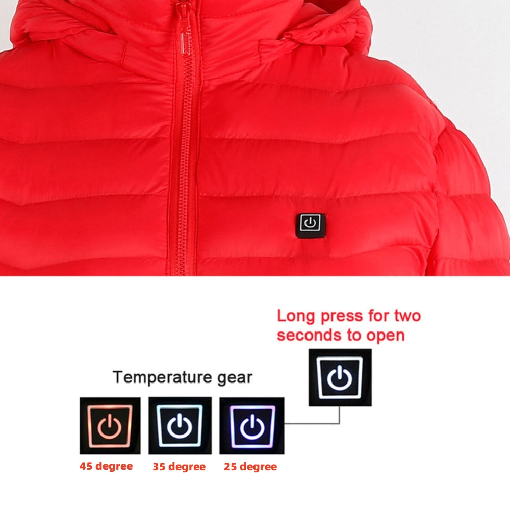 USB Electric Heated Jacket for Men – Zip-Up Thermal Winter Coat