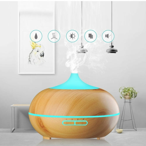 Mistyrious Essential Oil Humidifier – Natural Oak Wood Design