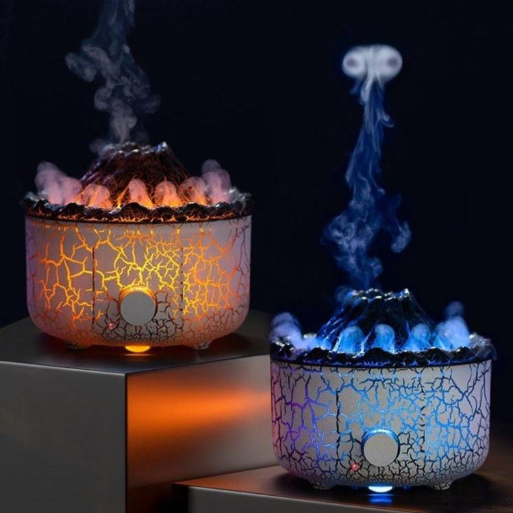 Volcano Humidifier – Aromatherapy Jellyfish Air Flame Diffuser