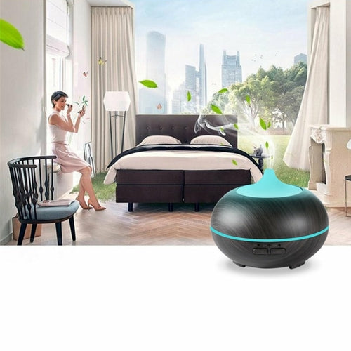Mistyrious Essential Oil Humidifier – Natural Oak Wood Design