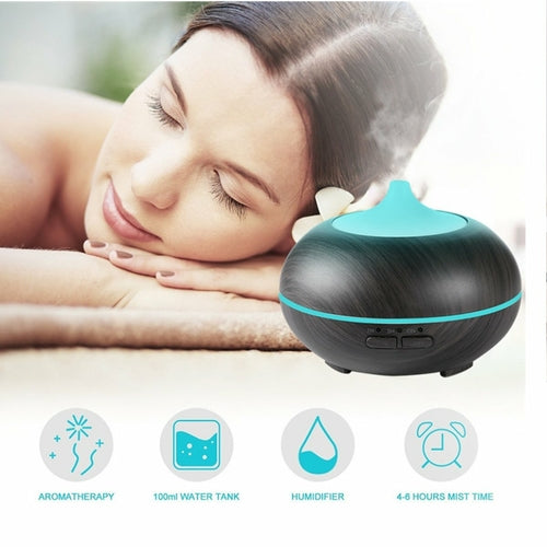 Mistyrious Essential Oil Humidifier – Natural Oak Wood Design