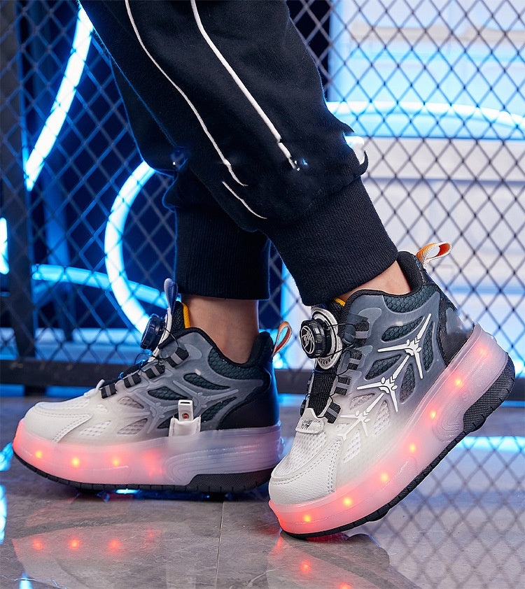 Children's Flash Knob Roller Skating Shoes