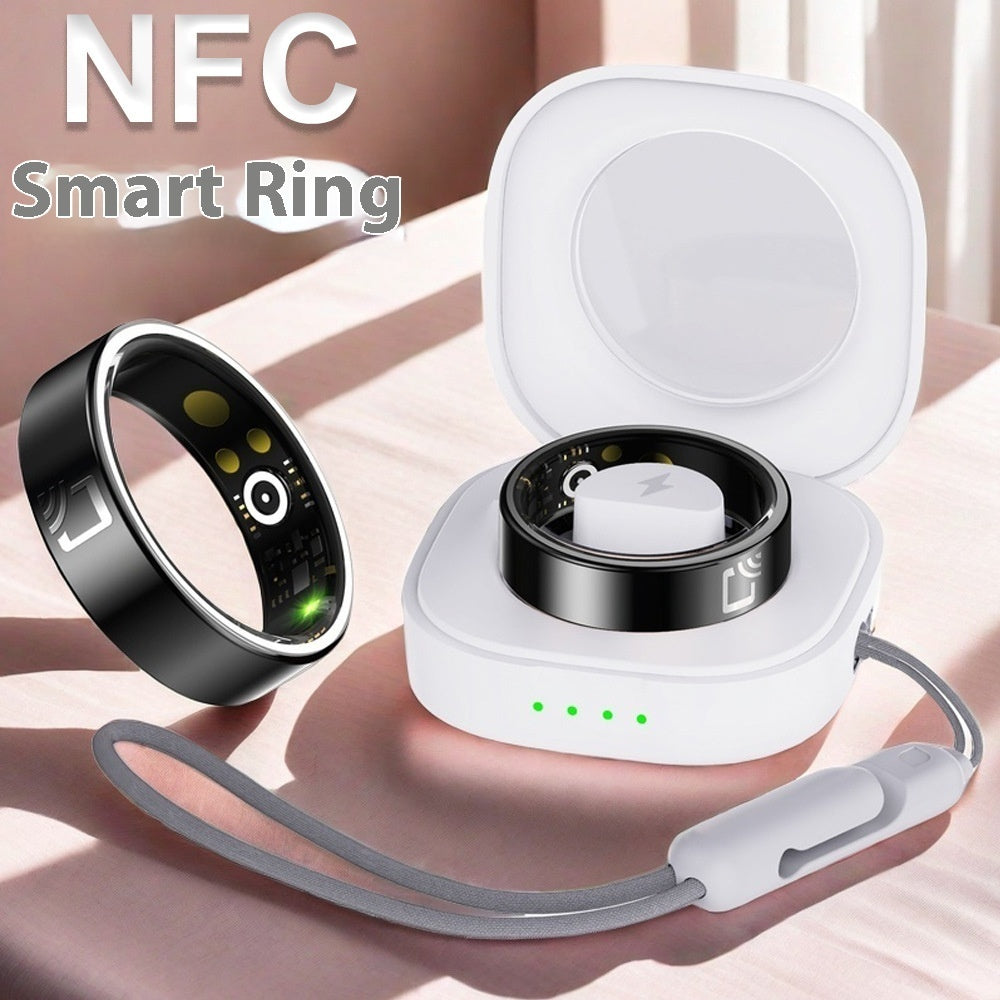Ceramic Smart Ring – Heart Rate Blood Oxygen Sleep Tracker Waterproof