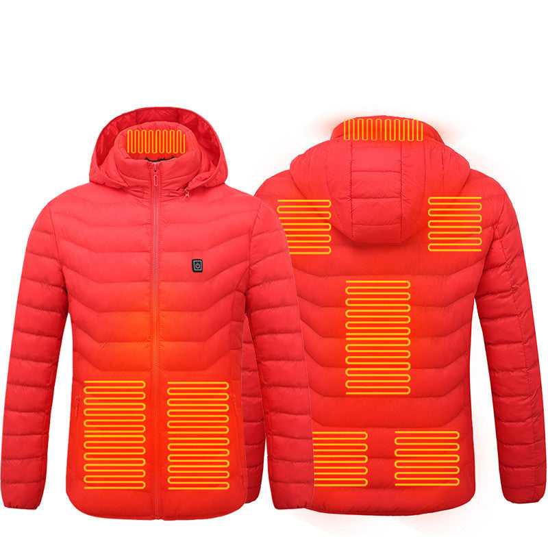 USB Electric Heated Jacket for Men – Zip-Up Thermal Winter Coat