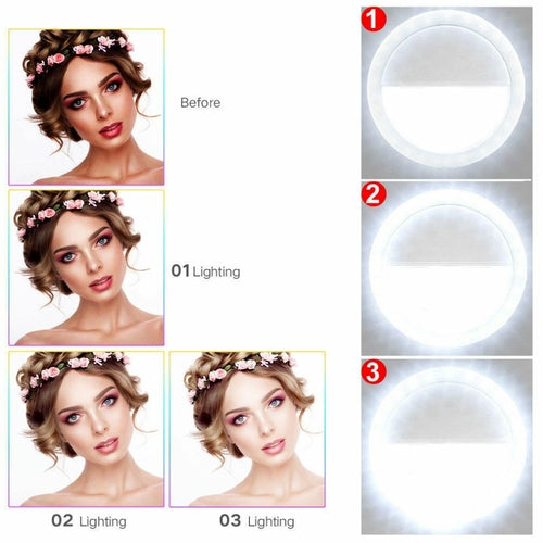 Portable Selfie Ring Light – Clip-On for Mobile Phone
