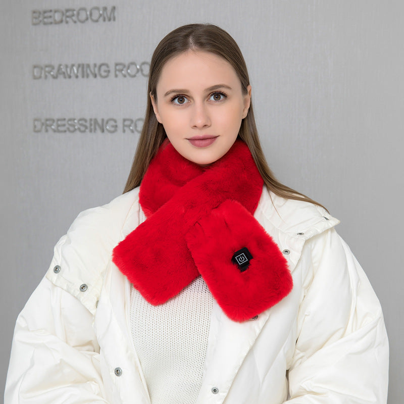 USB Electric Heated Neck Scarf – 3-Temperature Warming Pad for Men & Women