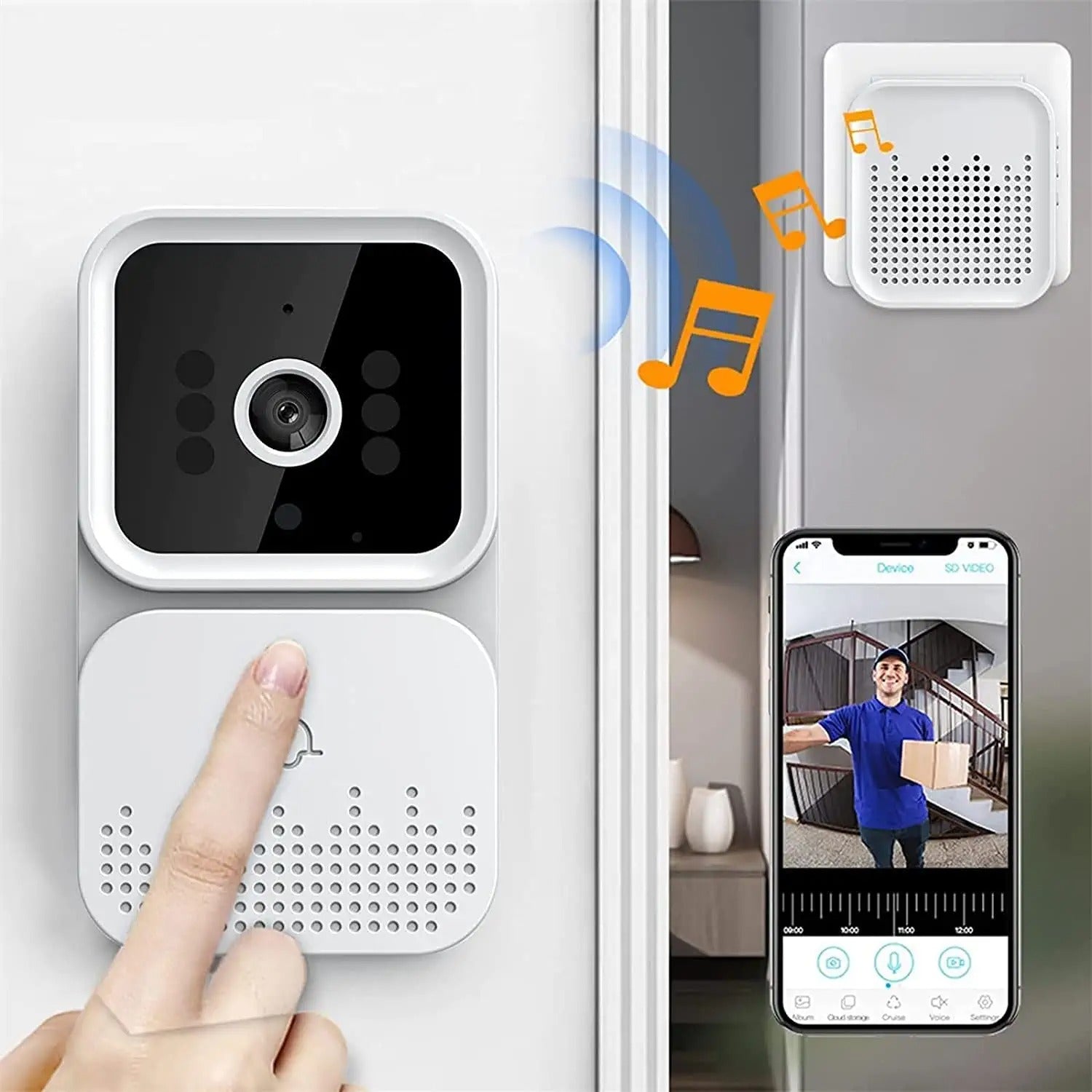 Wireless WiFi Video Doorbell – Smart Home Intercom & Security Camera