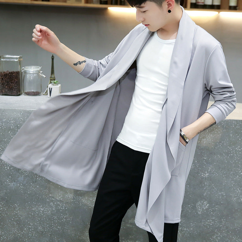 Women's Spring Autumn Cardigan Trench Coat – Lightweight Outerwear