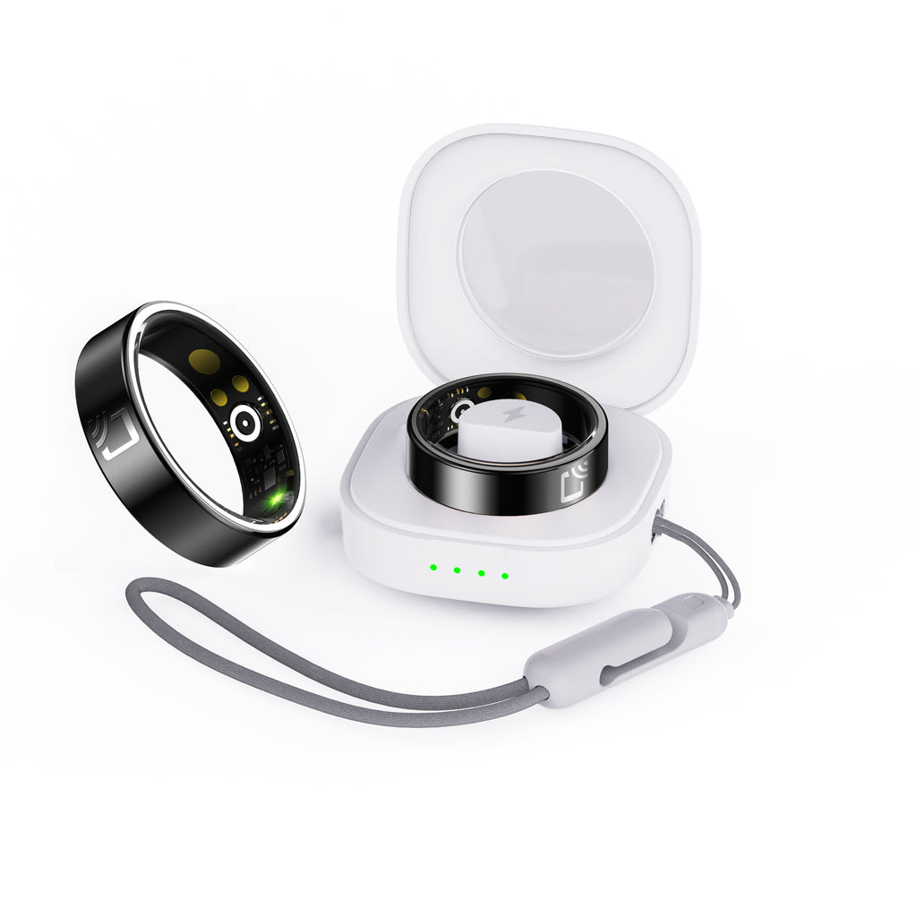 Ceramic Smart Ring – Heart Rate Blood Oxygen Sleep Tracker Waterproof