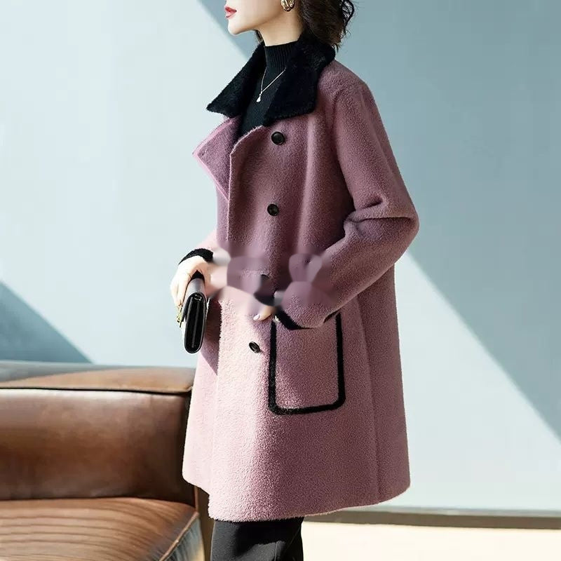 Women's Reversible Woolen Coat – Two-in-One Premium Outerwear