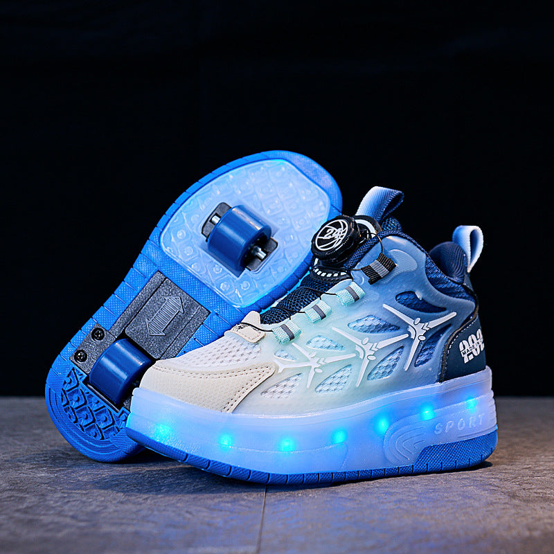 Children's Flash Knob Roller Skating Shoes