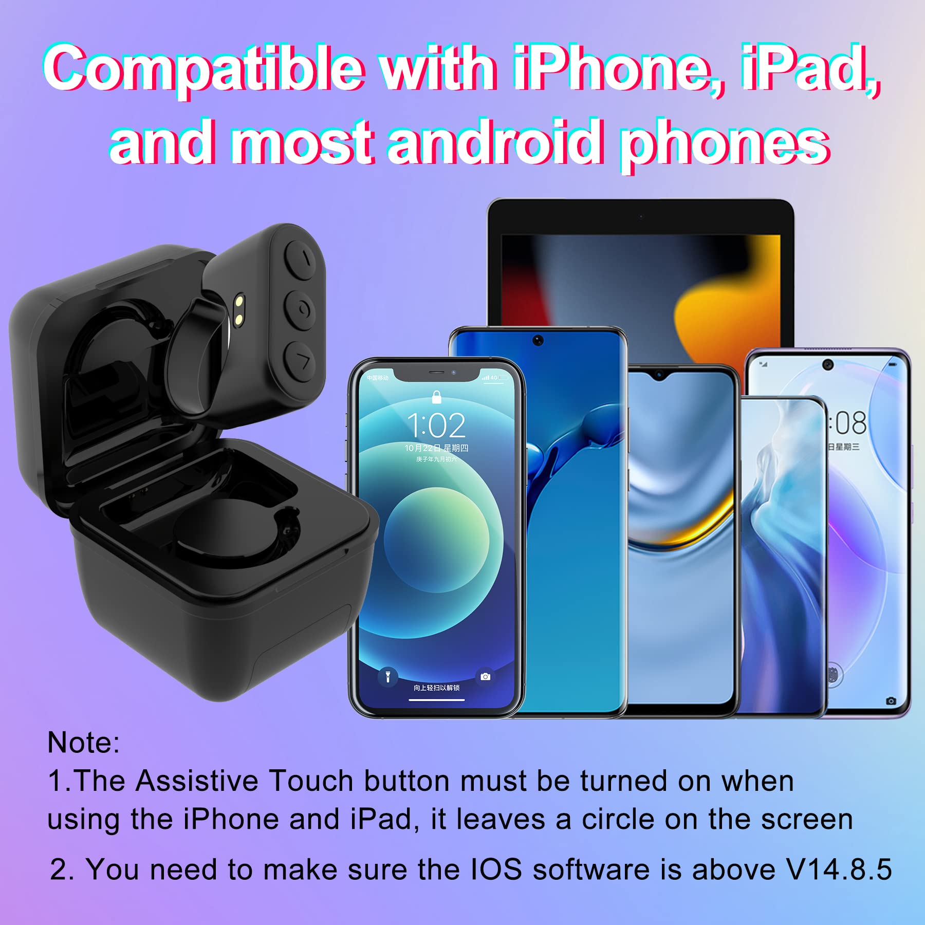 Bluetooth Fingertip Ring Controller – TikTok & Video Remote