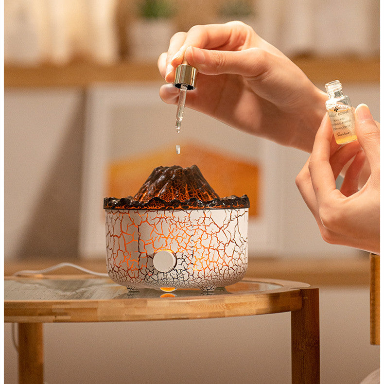 Volcano Humidifier – Aromatherapy Jellyfish Air Flame Diffuser