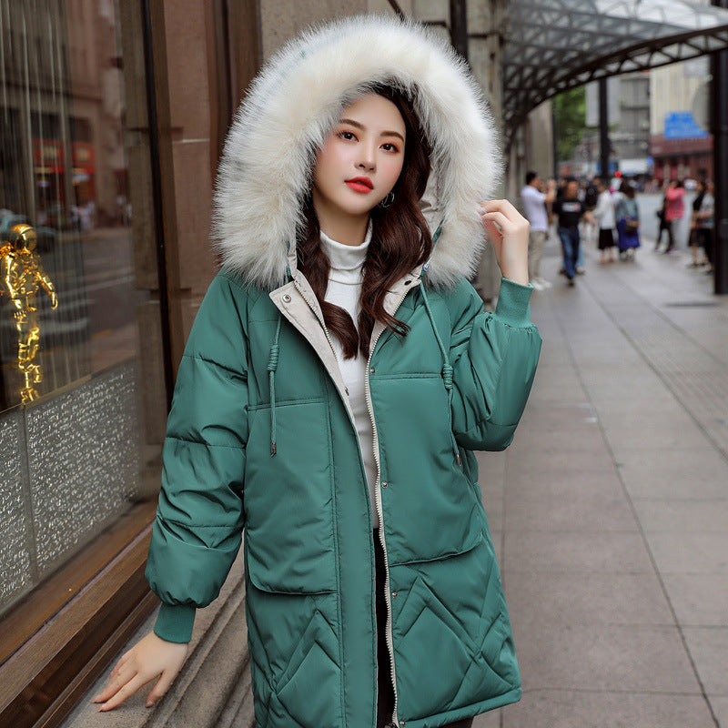 Women's Mid-Length Casual Cotton Coat – Everyday Outerwear