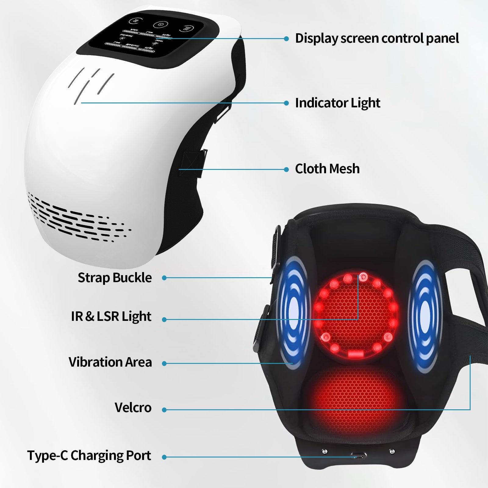 Intelligent Heated Knee Massager – Infrared Pain Relief Device