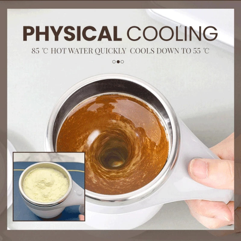 Magnetic Self-Stirring Cup – Electric Auto Mixing Coffee & Milkshake Mug