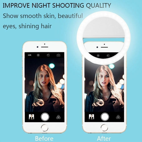 Portable Selfie Ring Light – Clip-On for Mobile Phone