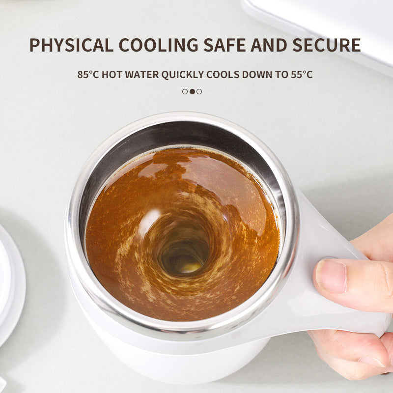 Magnetic Self-Stirring Cup – Electric Auto Mixing Coffee & Milkshake Mug
