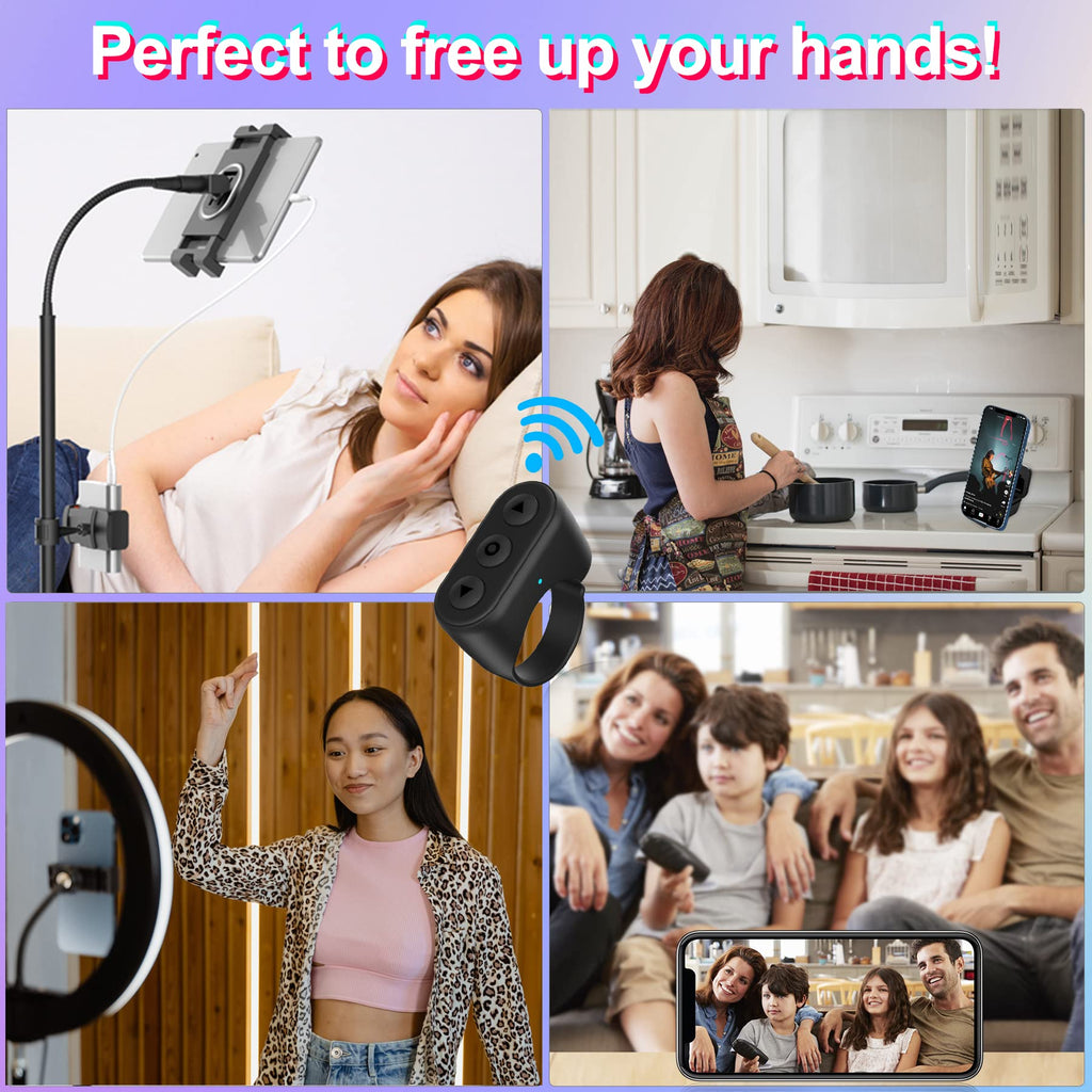 Bluetooth Fingertip Ring Controller – TikTok & Video Remote