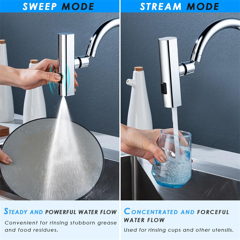 360° Rotating Kitchen Faucet Bubbler – Splash-Proof Waterfall Tap Nozzle