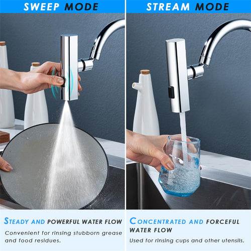 360° Rotating Kitchen Faucet Bubbler – Splash-Proof Waterfall Tap Nozzle