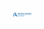 Akram Ismail's Store Logo - Blue & White