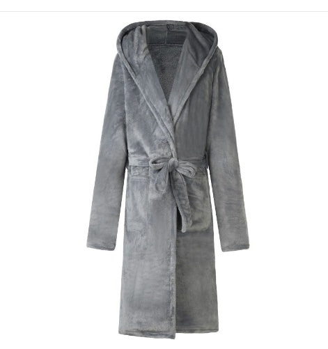 Nylon Hooded Bathrobe – Lightweight Unisex Bath Robe for Men & Women