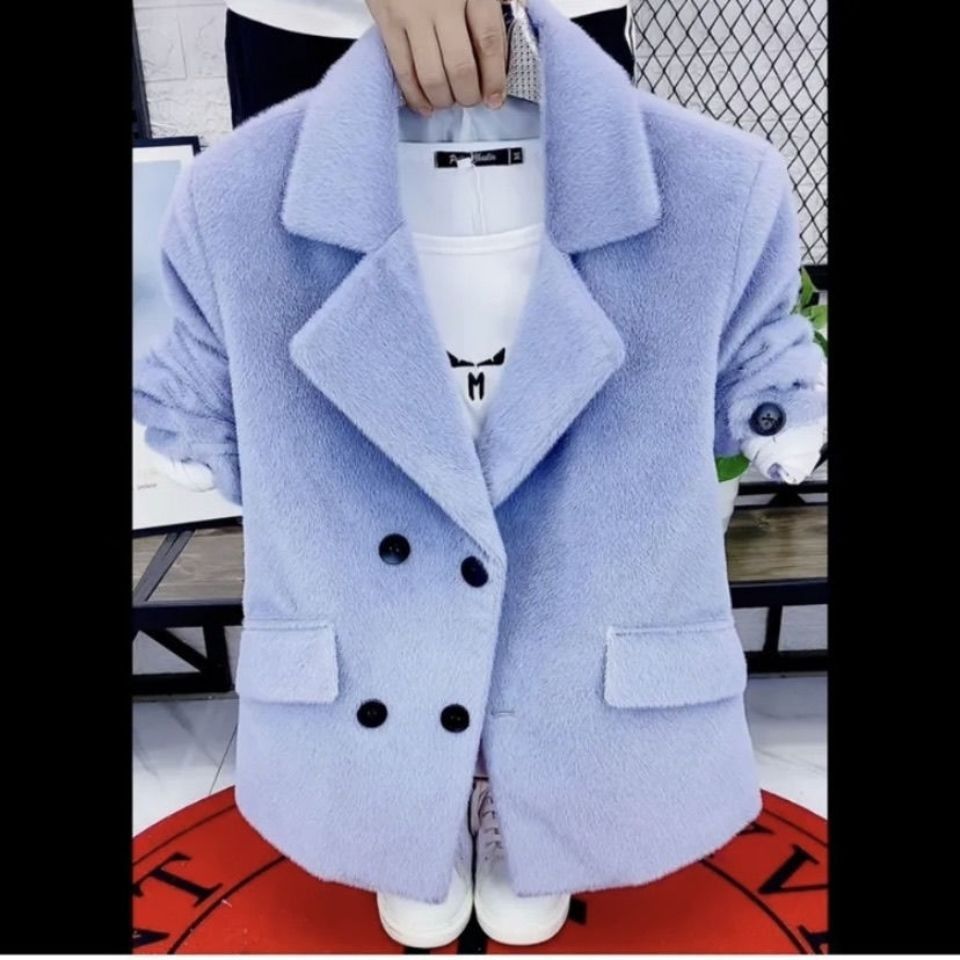 Men's Mid-Length Mink Fleece Trench Coat – Luxury Feel Outerwear