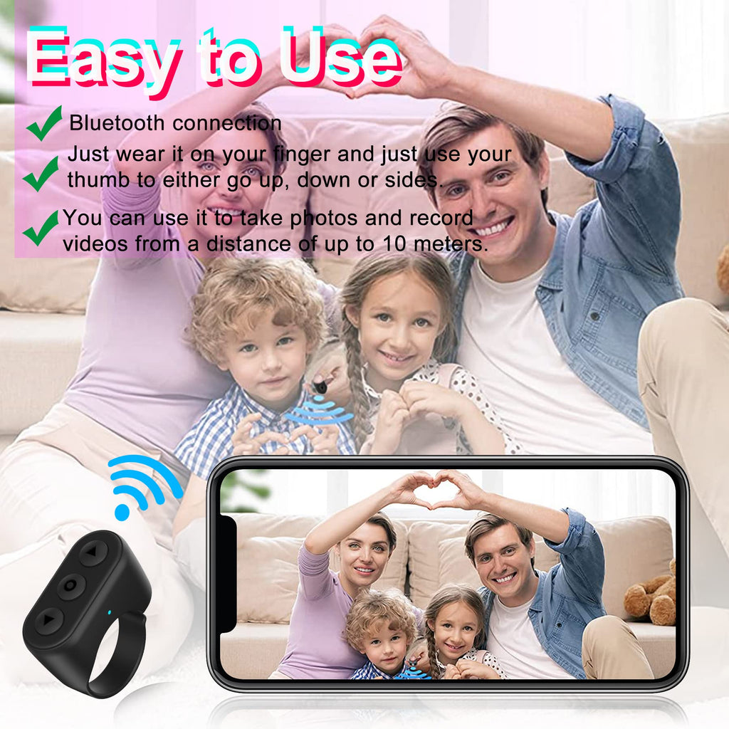 Bluetooth Fingertip Ring Controller – TikTok & Video Remote