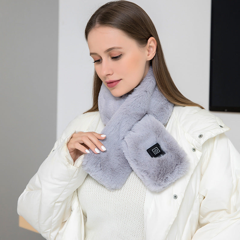 USB Electric Heated Neck Scarf – 3-Temperature Warming Pad for Men & Women