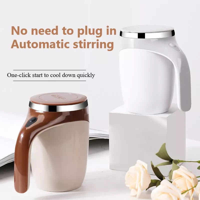 Magnetic Self-Stirring Cup – Electric Auto Mixing Coffee & Milkshake Mug