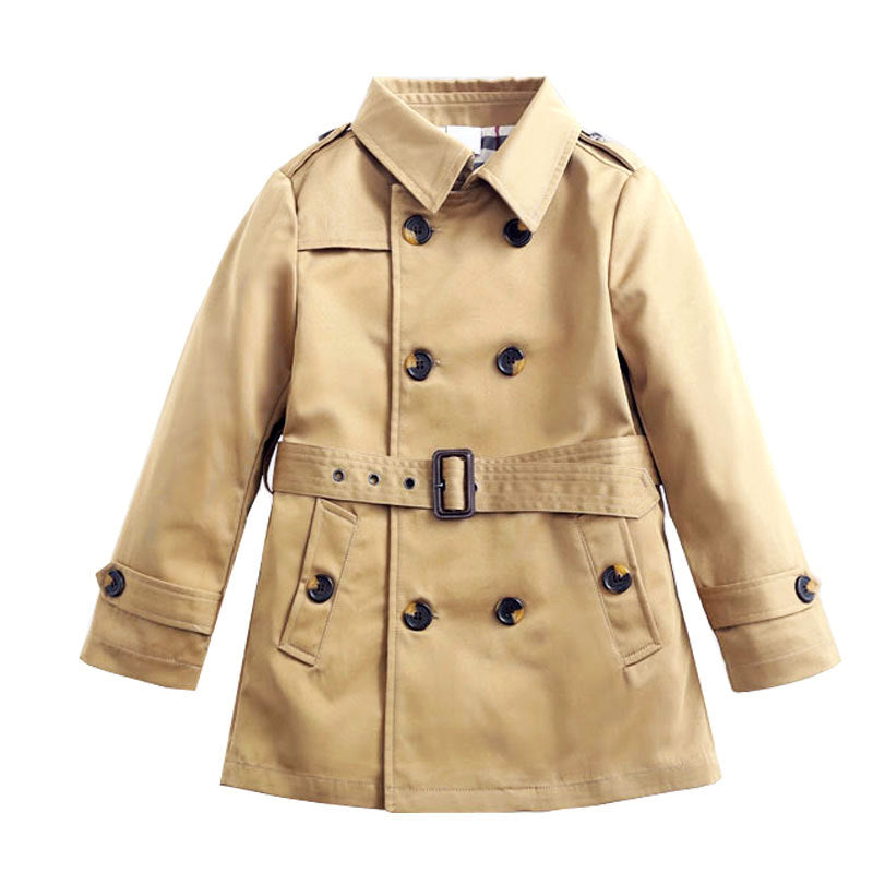 Kids' Boys Spring Trench Coat – Mid-Length Smart Outerwear