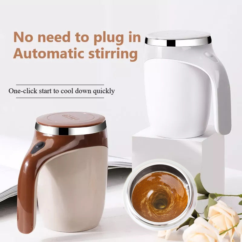 Magnetic Self-Stirring Cup – Electric Auto Mixing Coffee & Milkshake Mug