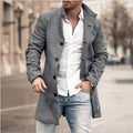 Men's Casual Fashion Trench Jacket – Mid-Length Street Style