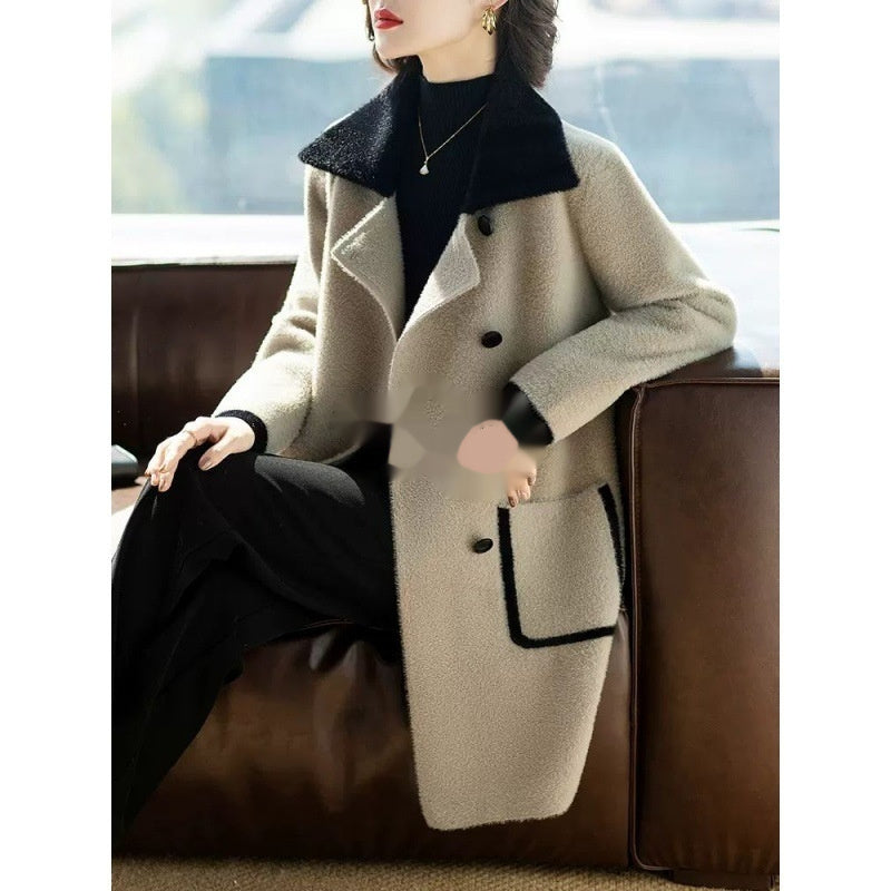 Women's Reversible Woolen Coat – Two-in-One Premium Outerwear