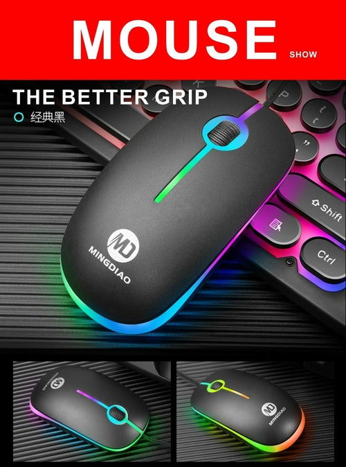 Ninja Dragons Z9i USB Wired Light Up Gaming Keyboard & Mouse Set